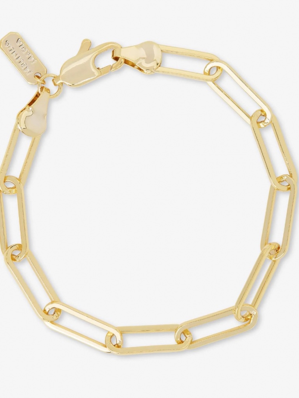 Melinda Maria Samantha Chain Link Bracelet Gold 6.5"
